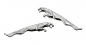Наклейка металл "Jaguar" серебро 9,5х2см