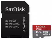 MicroSD 16Gb 10 class SanDisk Ultra Android +адаптер