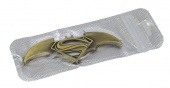 Наклейка металл "Супермен с крыльями" бронзовая 10х3,5см