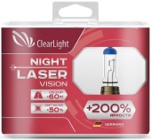 Лампы ClearLight H7 (55) (+200% яркости) Night Laser Vision 12В 2шт.
