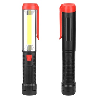 Инспекционный фонарь с магнитным захватом красный, Astey ABS, АА