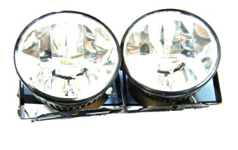 Фары противотуманные  90мм круглые белые ClearLight D90 YC762 светодиодные (комплект)