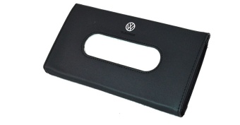 Диспенсор для салфеток VW черный на солнцезащитный козырек тонкий