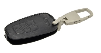 Чехол для штатного ключа Audi 3 к.ЗБО В2 кожа черная