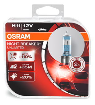 Лампы Osram Н11 (55) (+150% яркости) Night Breaker Laser Next Generation 2шт.