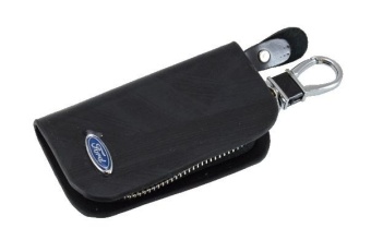 Ключница с логотипом Ford кожа черная 123