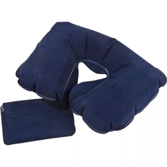Подушка надувная под шею синяя