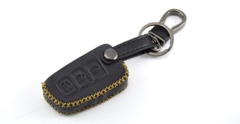 Чехол для штатного ключа Nissan 3 к.тип С к. кожа черная