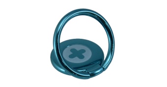 Держатель телефона на дефлектор магнитный с кольцом-подставкой синий Baseus